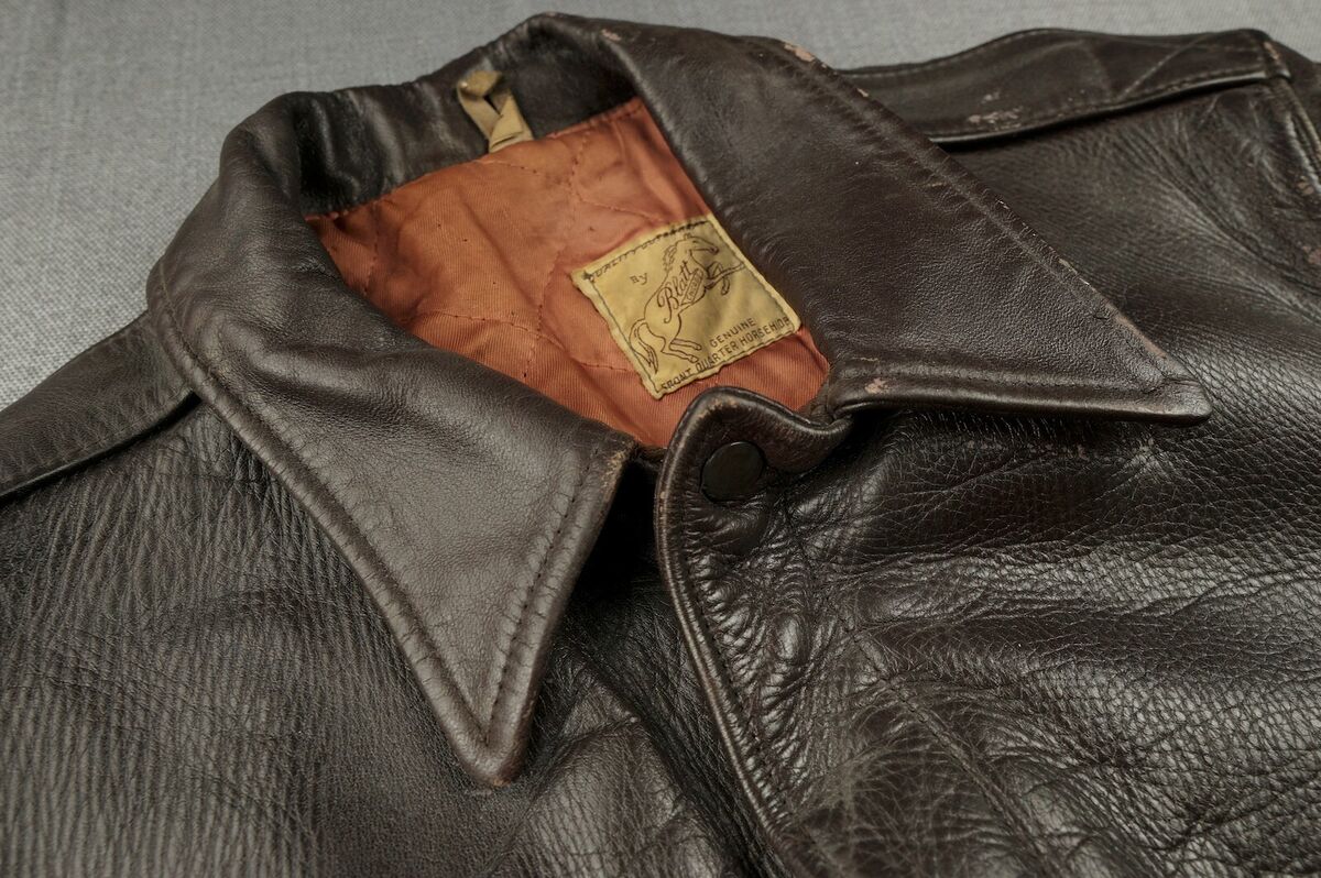 Horsehide Leather Jacket Small Brown Blatt Vintage 40s 50s Horsehide Leather Jacket Small Brown Blatt Vintage 40s 50s