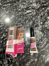 SEALED NYX The Brow Glue, Extreme Hold Tinted Eyebrow Gel - Medium Brown