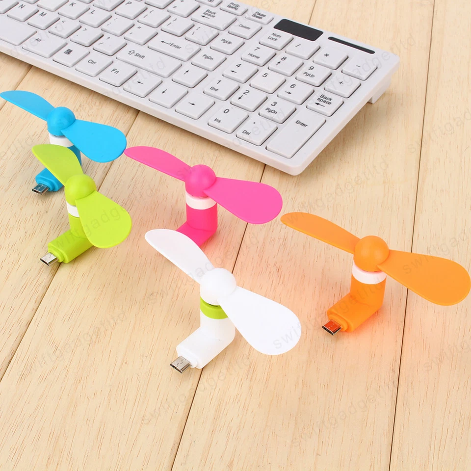 Micro USB Fan Mini Portable Handheld Travel Cooling 5V Android Mobile Phone Fan - Image 3 of 4