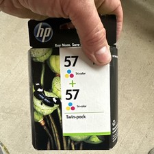 Genuine HP 57 Ink Cartridge Tri-Color Twin Pack Exp. 12/2012 NEW SEALED