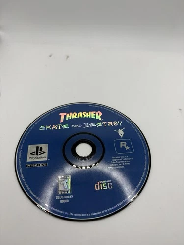 Thrasher: Skate & Destroy (Sony PlayStation 1 PS1, 1999) Disc Only TESTED Works