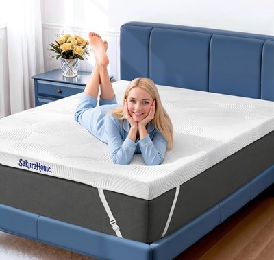 Memory Foam Matratzenauflage 90x200 cm atmungsaktiv bequem für Schl