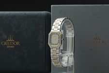 Vintage 1995 *N MINT Box* Seiko Credor 5A70-3A00 Silver Quartz Women Watch JAPAN
