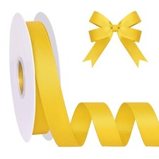 Yellow Grosgrain Ribbon 7/8 Inch X 50 Yards Crafts Wedding Decor Sewing