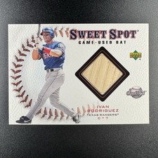 Ivan Rodriguez 2001 Upper Deck Sweet Spot #B-IR Game Bat Patch Texas Rangers