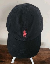 Polo Ralph Lauren Black Hat Cap Strap Back Pony Adjustable Kids Boys Youth 4-7