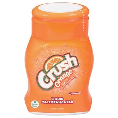6x Crush Orange Liquid Water Enhancer Squeeze Drink Mix Beverage 1.62oz