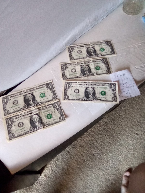 4 STAR NOTES * ONE HAS A LOW BACK NUMBER, A #2, ALSO TWO OFF CENTERED 1. BILLS