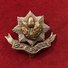 The Cheshire Regiment Bi Metal Cap Badge