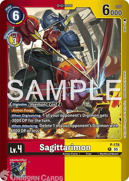 P-178 Sagittarimon : Promo Alternative Art Digimon Card : LM07: Limited Card Pac