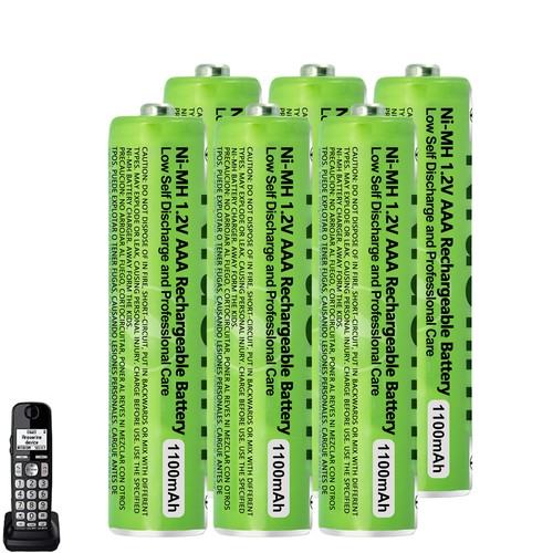 2X 1.2V NI-MH do telefonów stacjonarnych akcesoria 1100mAh AAA Battery Rechargeable - Zdjęcie 9 z 12