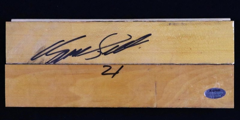 Dominique Wilkins Autograph Signed GAME USED COURT FLOOR AUTO Schwartz COA