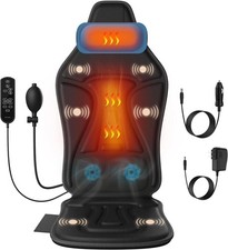 Massage Seat Cushion Heated Back Neck Body Massager Chair Pain Relief Vibration