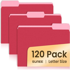 File Folders, 120 Pack Manilla Folders 8.5 X 11, Colored File Folders Home Offic