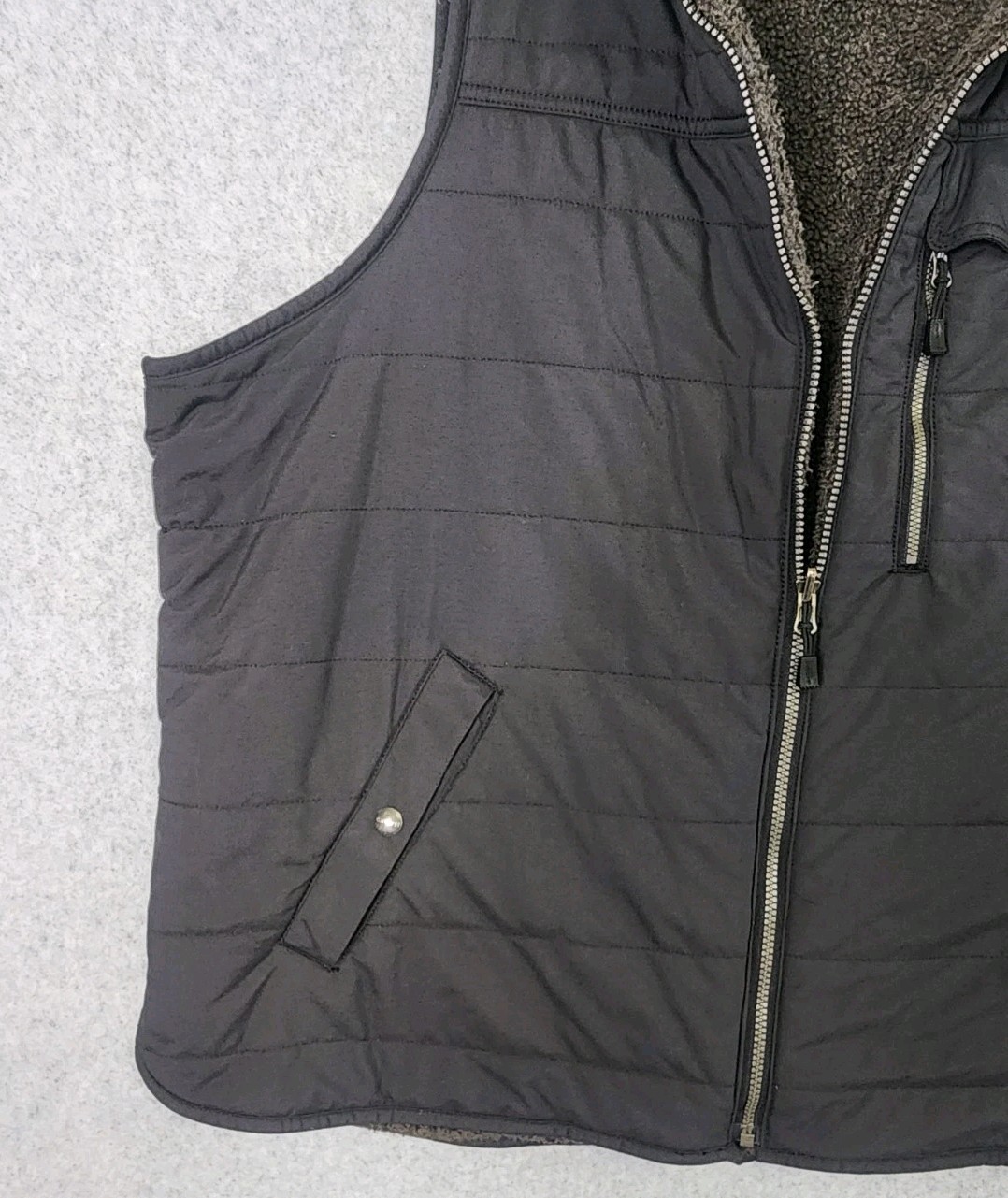 Carhartt Reversible Vest Mens Black Nylon Sherpa Fleece Workwear Utility Outdoor thumbnail 4