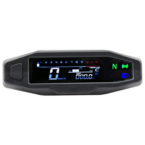 Digital Motorcycle Gauge Bright Sunlight Odometer Water Temperature Meter - Photo 7/12