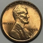 1954-S Lincoln Wheat Cent — Uncirculated MS Red 🔥