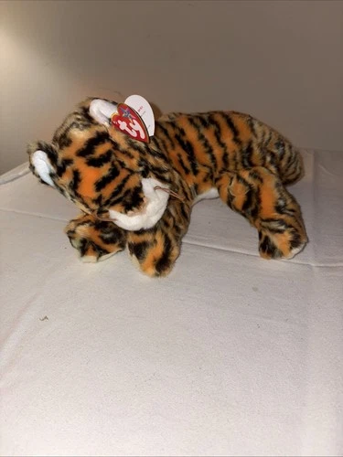 Vintage Ty 2001 Beanie Buddy India the Tiger Plush Stuffed Animal New