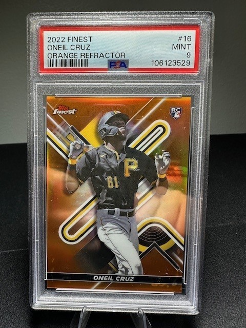 2022 Topps Finest - Oneil Cruz #16 Orange Refractor /25 (RC)