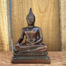 Thai Buddha Carved Wood Statue
