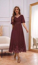 Burgundy Mother Of The Bride/Groom Dress, NWT, XL XXL 22
