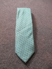 Vineyard Vines Tie Mens One Size Green Whales Nautical Silk Made USA Necktie