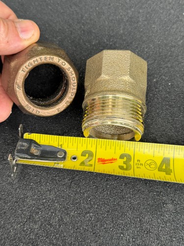 AY McDonald 74753G 1 Inch CTS Compression  x  FEMALE End - NPT-NL Adapter Brass