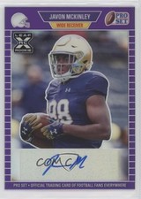 2021 Leaf Pro Set Metal 1989 Purple Rainbow 10/50 Javon McKinley Auto 03rx