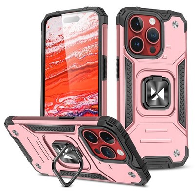 Ring Armor iPhone 15 Pro Roségold Armor Case mit Fingerring