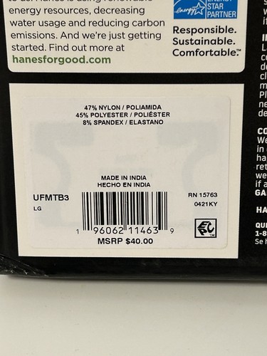 NUOVO Boxer Uomo Hanes Comfort Flex Fit Traspirante Rete Elasticizzata Slip Intimo L - Foto 8 di 9