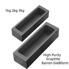 Barren Gießform aus Graphit Barren Guss Form für Gold Silber Messing Kupfer Zinn