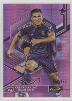 2023 Finest MLS Pink Prism Refractor Cesar Araujo César Araújo Rookie RC 13fz