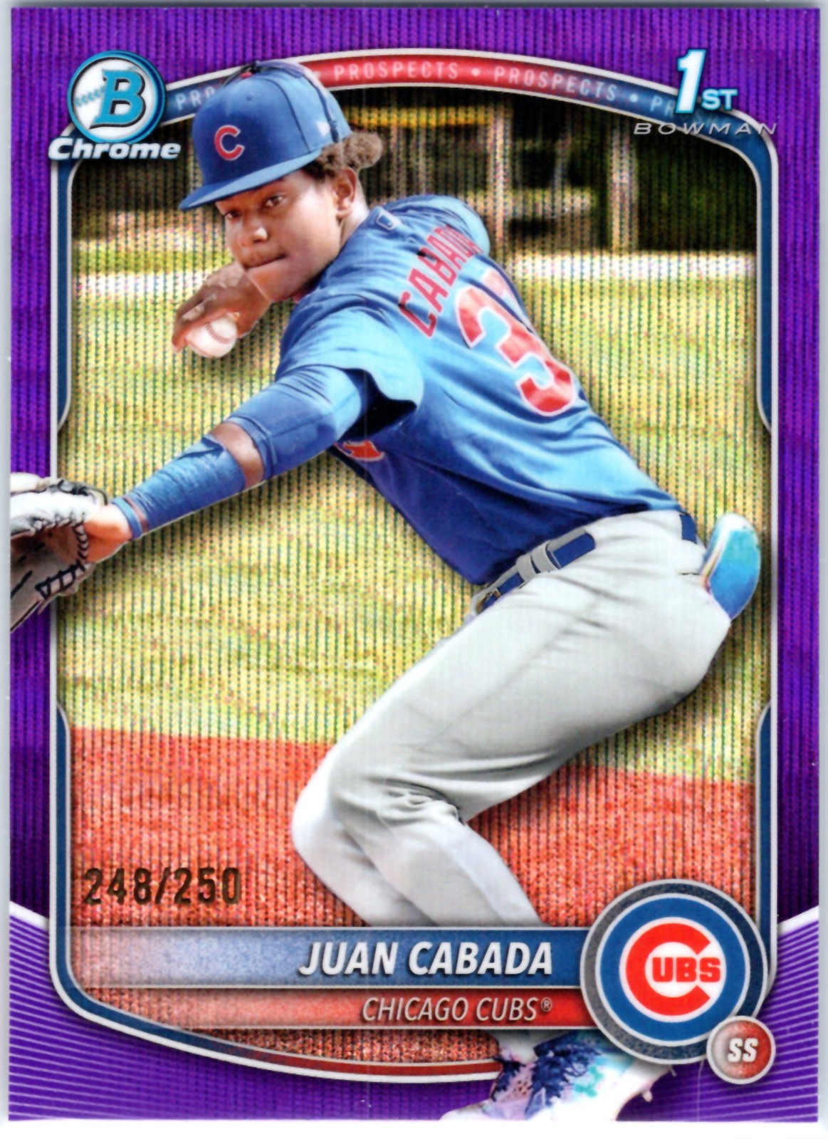 2025 Bowman Chrome #BCP-207 Juan Cabada Prospects Purple Wave #/250