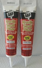 2 DAP Kwik Seal Plus Silicone Latex Adhesive Caulk Clear Paintable 5.5oz 18546 W