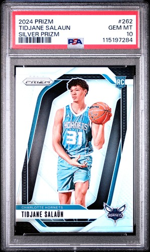 2024 PANINI PRIZM SILVER PRIZM #262 TIDJANE SALAUN ROOKIE RC PSA 10
