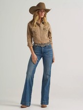WRANGLER RETRO  BAILEY HIGH RISE TROUSER JEAN WOMEN  S 32x32 COWGIRL RODEO FARM