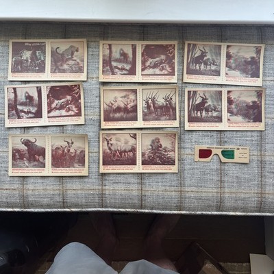 VINTAGE 1953 NABISCO SHREDDED WHEAT 3 DIMENSIONAL PICTURES 8 Lot) AND VIEWER