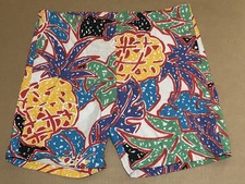 Original Jams Surf Line Hawaii Vintage 80s Tropical Beach Shorts Size Small