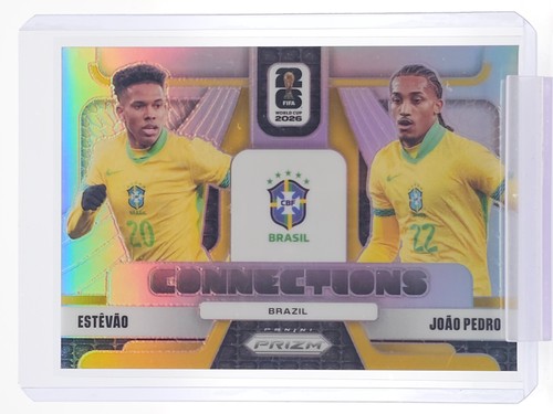 ESTEVAO / JOAO PEDRO 2026-27 PANINI PRIZM FIFA WC CONNECTIONS SILVER #15 Q4736
