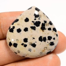 Trendy Natural Dalmatian Jasper Loose Gemstone Heart Cabochon 34.5 Ct 28X28X6 mm