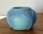 Van Briggle Art Pottery Vase Blue 2.25” Tall Marked Colorado Springs Vintage