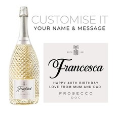 Personalised Prosecco Bottle Label Champagne Wine Gift Sticker for Any Occasion