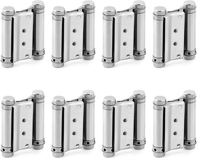 Heavy Duty Cafe Saloon Door Hinges 3in. Double Action Self Closing Spring 8 Pack