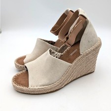 Sandalias de cuña TOMS Marisol con correa al tobillo punta abierta para mujer talla natural US10 EU42