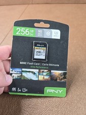 NEW PNY SDXC Flash Memory Card Class 10 U3 V30 100MB/s for 4K UHD 256GB