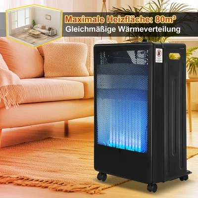 MARKENLOS Gasheizung für Innenräume 3800w Keramik Gasheizer Infrarot Heizstrahler Camping