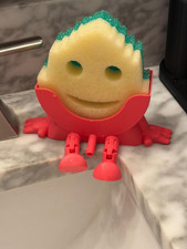 Soporte de esponja impreso en 3D para fregadero de cocina | Organizador de esponja sonriente
