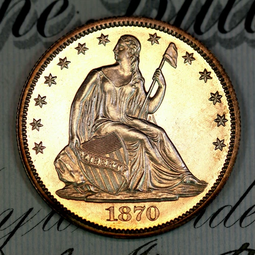 * 1870 CAMEO * PRISTINE+ GEM PROOF SEATED LIBERTY HALF-DOLLAR * FROM COLLECTION