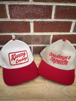 Kissing Cowboys Baseball Hat And Tequila  & Cowboys Alana Springsteen Hat Red