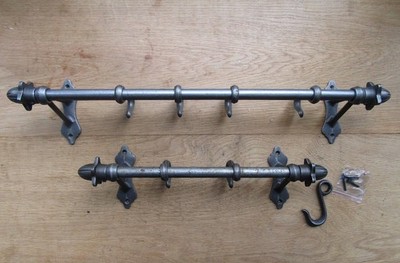 Rustikales Gusseisen Küche Speisekammer Regal Topf Pfanne Becher Tassenregal Traditionell Vintage